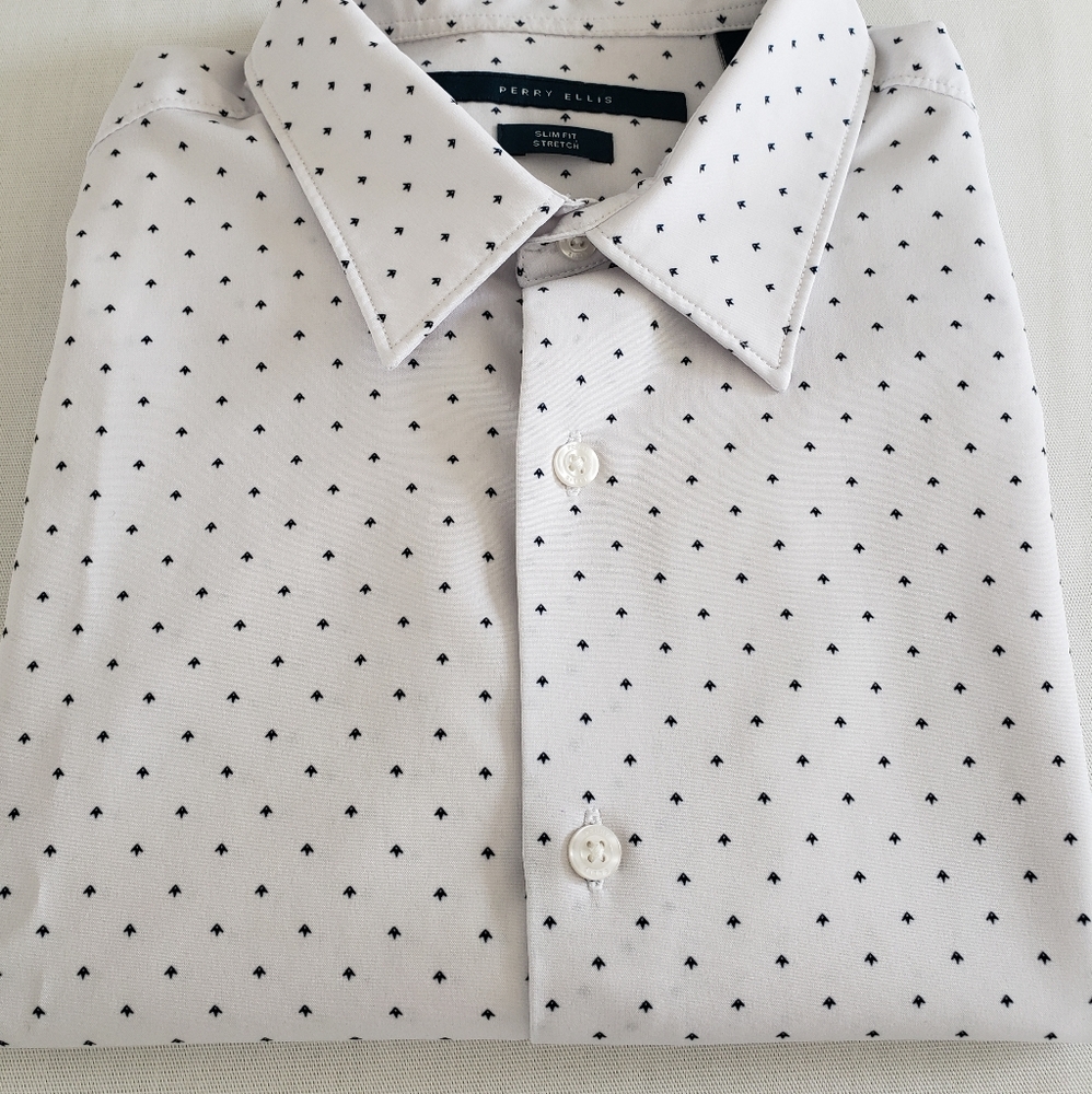 Perry Ellis Total Stretch Slim Fit Work Shirt